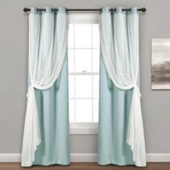 Lush Décor Sheer Panels With Blackout Lining -Exquisite Home imageService 3006