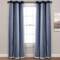Lush Décor Sheer Panels With Blackout Lining -Exquisite Home imageService 3008