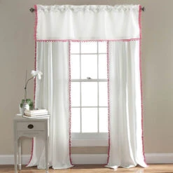 Lush Décor - Pom Pom Window Curtain -Exquisite Home imageService 3069