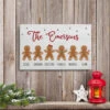 Custom Personalization Solutions Gingerbread Family Personalized 10x16 Canvas