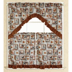 Kashi Home Knox Printed Kitchen Curtain