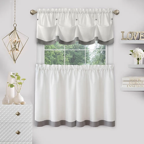 Achim Lana Tier Pair And Valance Set 1 Achim Lana Tier Pair And Valance Set