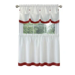 Achim Lana Tier Pair And Valance Set 27 Achim Lana Tier Pair And Valance Set -Exquisite Home imageService 3170