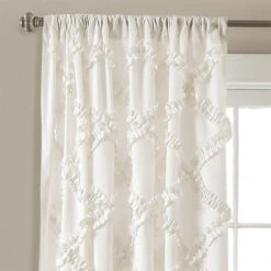 Lush Decor - Ruffle Diamond Window Curtain -Exquisite Home imageService 3196