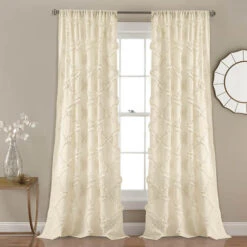 Lush Decor - Ruffle Diamond Window Curtain -Exquisite Home imageService 3198