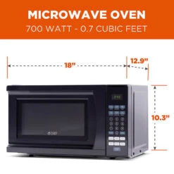Commercial Chef 0.7 Cu. Ft. Counter Top Microwave -Exquisite Home imageService 3331