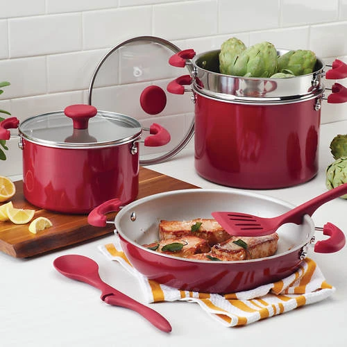 Rachael Ray Create Delicious 8-Piece Stackable Aluminum Nonstick Cookware Set 1 Rachael Ray Create Delicious 8-Piece Stackable Aluminum Nonstick Cookware Set