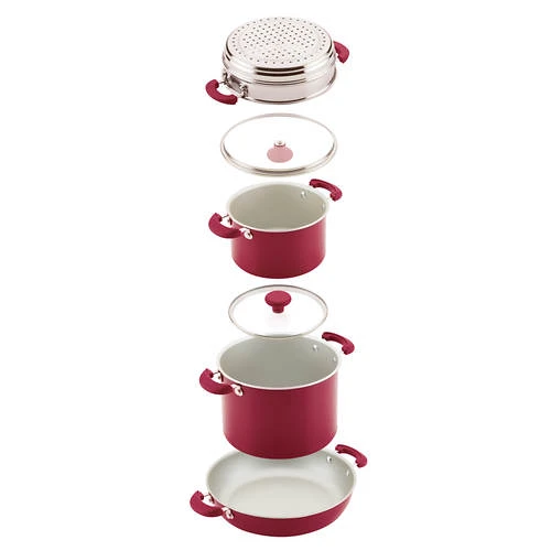 Rachael Ray Create Delicious 8-Piece Stackable Aluminum Nonstick Cookware Set 3 Rachael Ray Create Delicious 8-Piece Stackable Aluminum Nonstick Cookware Set - Image 3