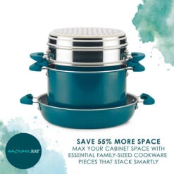 Rachael Ray Create Delicious 8-Piece Stackable Aluminum Nonstick Cookware Set 15 Rachael Ray Create Delicious 8-Piece Stackable Aluminum Nonstick Cookware Set -Exquisite Home imageService 3388
