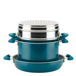 Rachael Ray Create Delicious 8-Piece Stackable Aluminum Nonstick Cookware Set 16 Rachael Ray Create Delicious 8-Piece Stackable Aluminum Nonstick Cookware Set -Exquisite Home imageService 3389