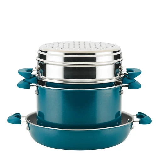 Rachael Ray Create Delicious 8-Piece Stackable Aluminum Nonstick Cookware Set 5 Rachael Ray Create Delicious 8-Piece Stackable Aluminum Nonstick Cookware Set - Image 5
