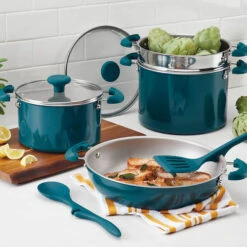 Rachael Ray Create Delicious 8-Piece Stackable Aluminum Nonstick Cookware Set 17 Rachael Ray Create Delicious 8-Piece Stackable Aluminum Nonstick Cookware Set -Exquisite Home imageService 3390