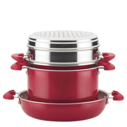 Rachael Ray Create Delicious 8-Piece Stackable Aluminum Nonstick Cookware Set 18 Rachael Ray Create Delicious 8-Piece Stackable Aluminum Nonstick Cookware Set -Exquisite Home imageService 3391