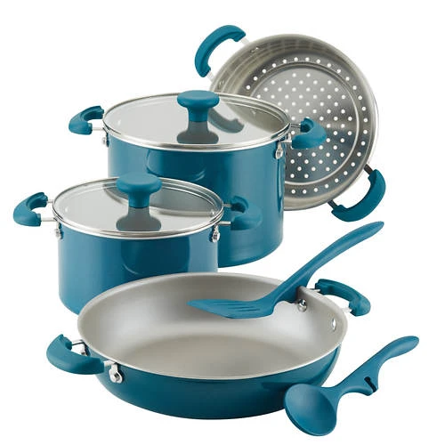 Rachael Ray Create Delicious 8-Piece Stackable Aluminum Nonstick Cookware Set 9 Rachael Ray Create Delicious 8-Piece Stackable Aluminum Nonstick Cookware Set - Image 9