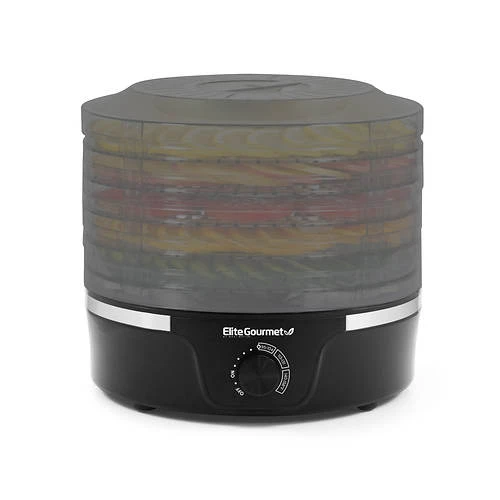 Elite Gourmet 5-Tray Food Dehydrator With Temp Knob 1 Elite Gourmet 5-Tray Food Dehydrator With Temp Knob