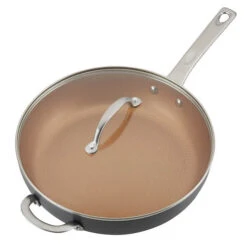 Ayesha Curry 12'' Aluminum Nonstick Covered Deep Skillet 29 Ayesha Curry 12'' Aluminum Nonstick Covered Deep Skillet -Exquisite Home imageService 3513