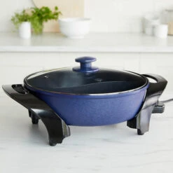 Blue Diamond 5.5-Quart Split Savor Divided Electric Skillet