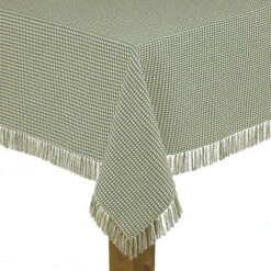 Homespun Check Woven Tablecloth 52"x52''