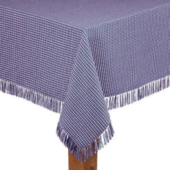 Homespun Check Woven Tablecloth 52"x52'' -Exquisite Home imageService 3550
