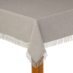 Homespun Check Woven Tablecloth 52"x52'' -Exquisite Home imageService 3551