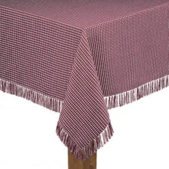 Homespun Check Woven Tablecloth 52"x52'' -Exquisite Home imageService 3552