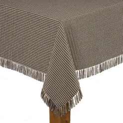 Homespun Check Woven Tablecloth 52"x52'' -Exquisite Home imageService 3554