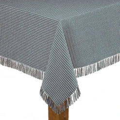 Homespun Check Woven Tablecloth 52"x52'' -Exquisite Home imageService 3555