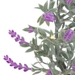 Northlight LED Lighted Artificial Pink Lavender Spring Wreath - 16" With White Lights -Exquisite Home imageService 363