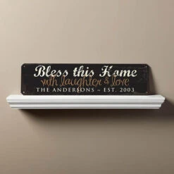 Personalized Bless This Home Signs