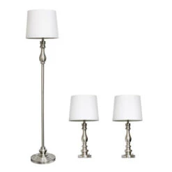 Lalia Home Perennial Morocco Classic 3-Piece Metal Lamp Set