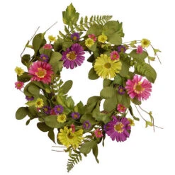 National Tree Company 22" Spring Flowers Wreath -Exquisite Home imageService 466