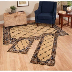 3-Piece Border Rug Set
