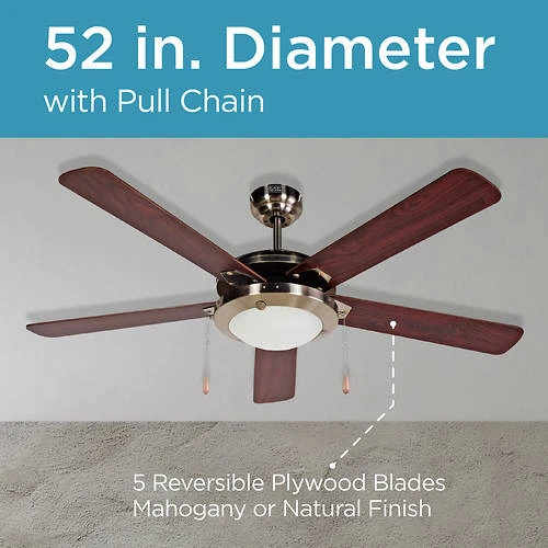 Black & Decker Black+Decker® 52" London Ceiling Fan With Chain 1 Black & Decker Black+Decker® 52" London Ceiling Fan With Chain