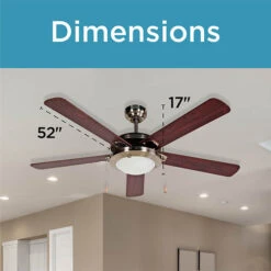 Black & Decker Black+Decker® 52" London Ceiling Fan With Chain 9 Black & Decker Black+Decker® 52" London Ceiling Fan With Chain -Exquisite Home imageService 490