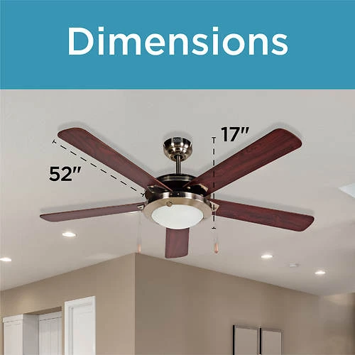 Black & Decker Black+Decker® 52" London Ceiling Fan With Chain 4 Black & Decker Black+Decker® 52" London Ceiling Fan With Chain - Image 4