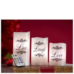 Live, Laugh, Love Color-Changing Candle Set