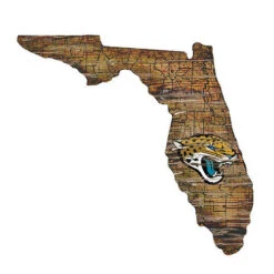 NFL Distressed State Sign With Logo