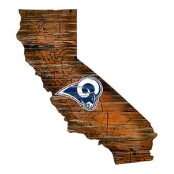 NFL Distressed State Sign With Logo -Exquisite Home imageService 515
