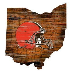 NFL Distressed State Sign With Logo -Exquisite Home imageService 519
