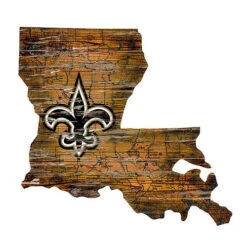 NFL Distressed State Sign With Logo -Exquisite Home imageService 526