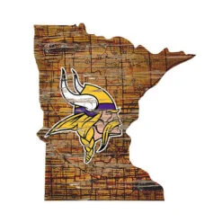 NFL Distressed State Sign With Logo -Exquisite Home imageService 529