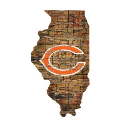 NFL Distressed State Sign With Logo -Exquisite Home imageService 530