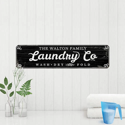 Laundry Co. Personalized Tin Sign 2 Laundry Co. Personalized Tin Sign - Image 2