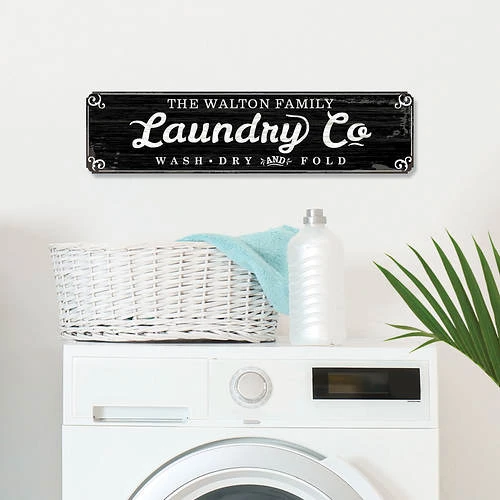Laundry Co. Personalized Tin Sign 3 Laundry Co. Personalized Tin Sign - Image 3