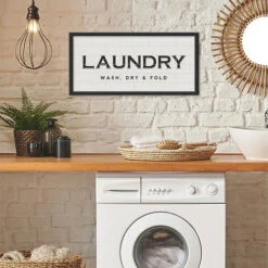 RoomMates Laundry Wash Dry & Fold Framed Wall Art -Exquisite Home imageService 74