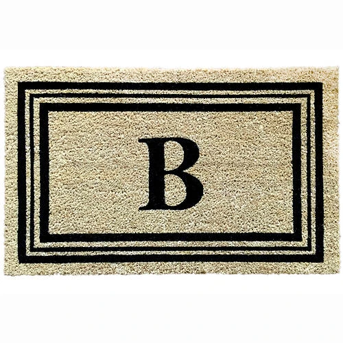 Kashi Home Monogram Letter 18"x28" Printed Coir Mat 2 Kashi Home Monogram Letter 18"x28" Printed Coir Mat - Image 2