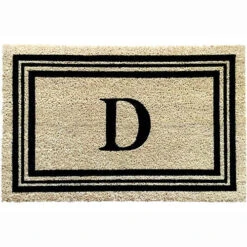 Kashi Home Monogram Letter 18"x28" Printed Coir Mat 16 Kashi Home Monogram Letter 18"x28" Printed Coir Mat -Exquisite Home imageService 829