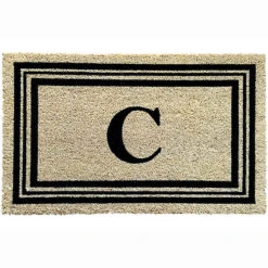Kashi Home Monogram Letter 18"x28" Printed Coir Mat 17 Kashi Home Monogram Letter 18"x28" Printed Coir Mat -Exquisite Home imageService 830