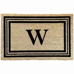 Kashi Home Monogram Letter 18"x28" Printed Coir Mat 19 Kashi Home Monogram Letter 18"x28" Printed Coir Mat -Exquisite Home imageService 832