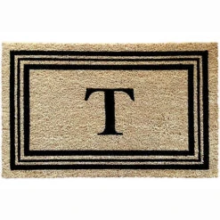 Kashi Home Monogram Letter 18"x28" Printed Coir Mat 20 Kashi Home Monogram Letter 18"x28" Printed Coir Mat -Exquisite Home imageService 833